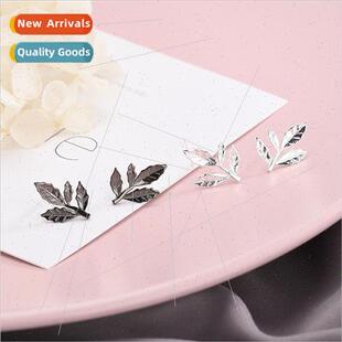 vines earrin silver lerature S925 Mori earrings leaves Korea
