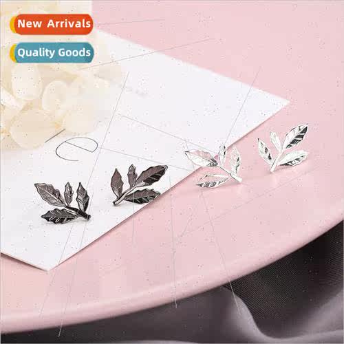 S925 silver leaves vines earrings Korea Mori lerature earrin