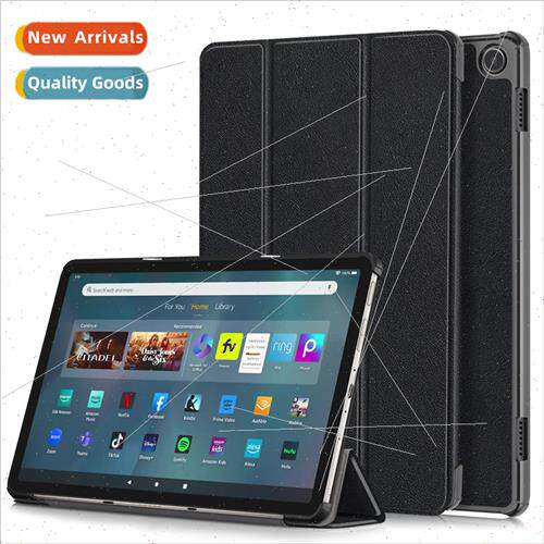 适用Fire max 11 case tri-fold castle solid color case