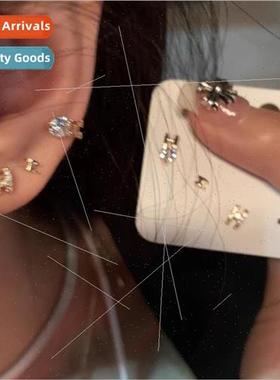 Delicate small senior letter H zirconia sixpcs earrings set