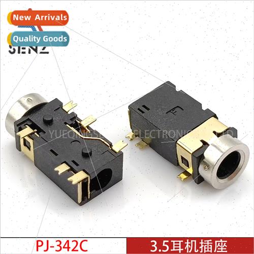3.5mm headphone socket PJ-342C silver-plated copper head six