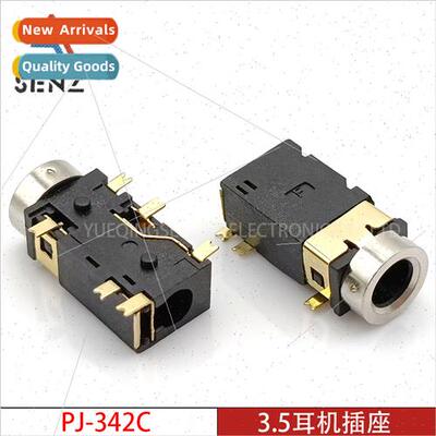 3.5mm headphone socket PJ-342C silver-plated copper head six