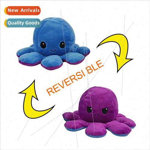 Cute flip octopus doll double-sided expression flip octopus