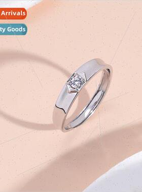 s925 silver ring men tide hundred niche simulation plain sil