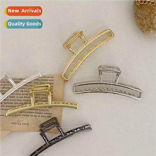 ins minimalist alloy hair clips hair grip geometric hollow g