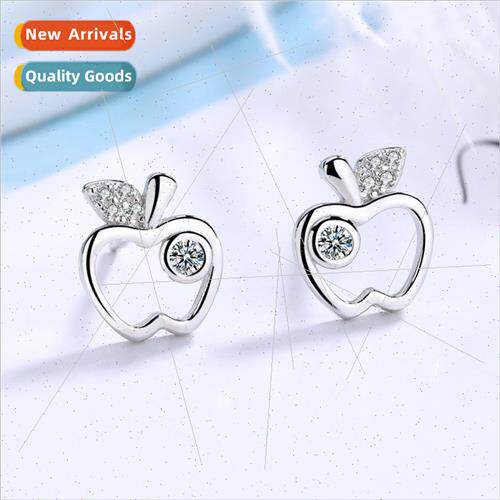 s925 through body silver earrings Korea earrings small适用Ap