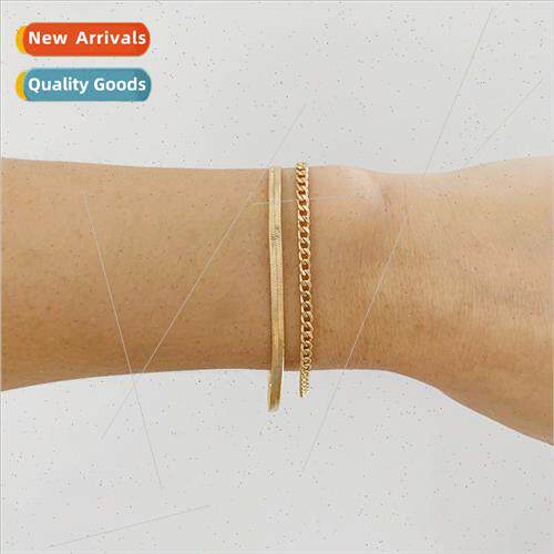 Europe New Bracelet Fashion Cuban Chain Bracelet Stainless D