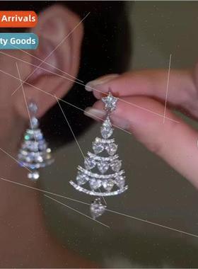 New Christmas Earrings Hundred Women 925 lver Needle Christm