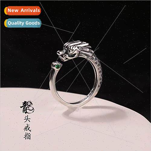 Dragon head ring men women Thai silver vintage nativy handso
