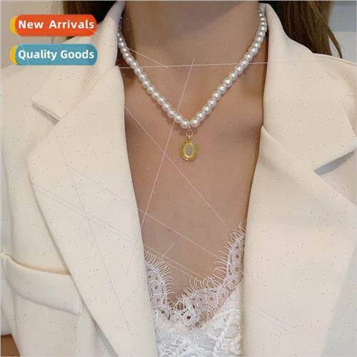Koreasweet super pearl necklace female oval water drop lockb