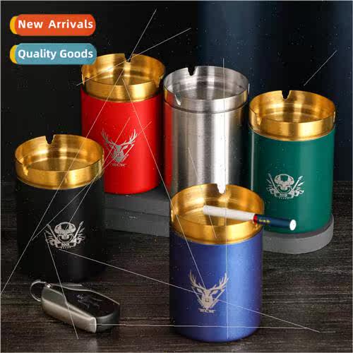 Stainless steel ashtray household high side funnel windprocr