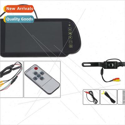 7-inch rearview mirror monor plus license plate frame camera