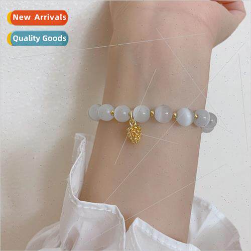 Cat eye stone pine cone beauty head bracelet female summer i
