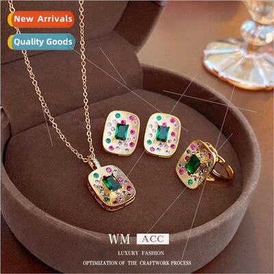 lver Plated Colored Zirconia Square Earrings French Studs