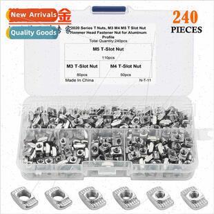 240pcs box 2020 M3M4M5 EU t-nut block nut set适用aluminum pr