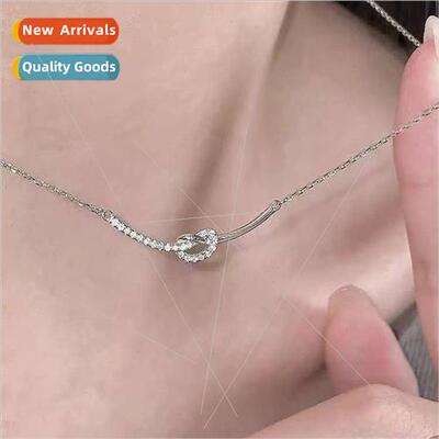 Rope knot necklace women ins niche premium collarbone chain