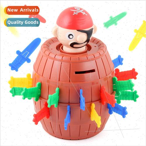 Creative desktop games children 24 dagger pirate barrel toys