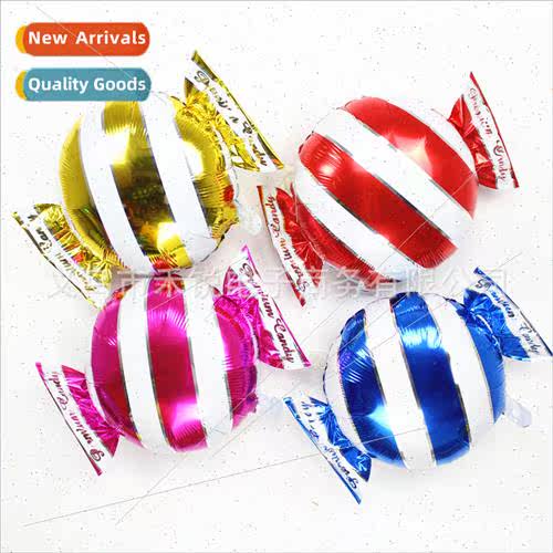 Candy Striped Aluminum Film Balloon Candy Paper Cloth Weddin