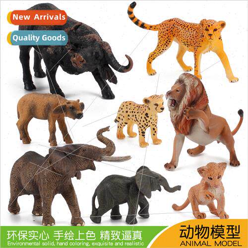 Elephant leopard lion buffalo model children puzzle cognive