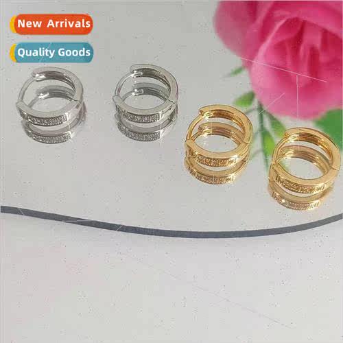 Small diamond earrings female niche hundred wh simple fashio