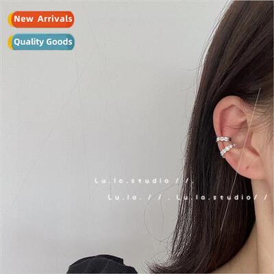 New French simple zirconia nest nest ins no ear hole ear bon