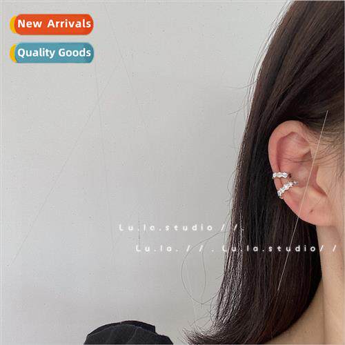 New French simple zirconia nest nest ins no ear hole ear bon