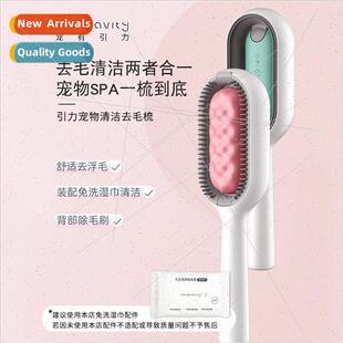 Pet Cleaning Hair Removal Comb with No-Rinse Wet Wipes Stick