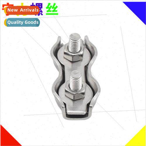 304 wire rope chuck fastening clevis single clamp double cla