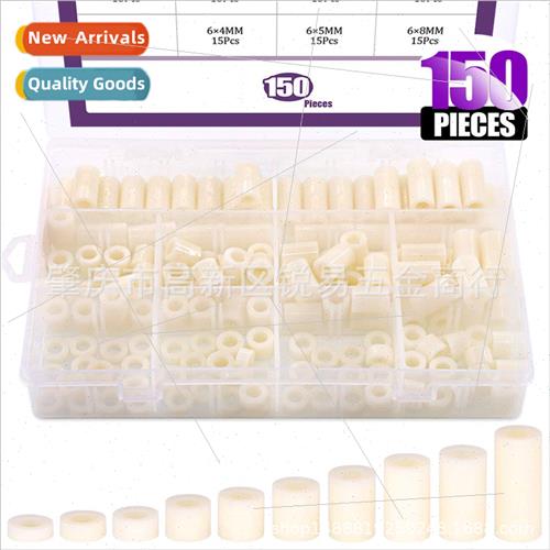 150pcs box M6*3-M6*25mm ABS nylon washer stud round isolatio