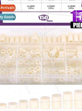 150pcs box M6*3-M6*25mm ABS nylon washer stud round isolatio