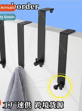 Black simple stainless steel hooks bedroom bathroom hooks be