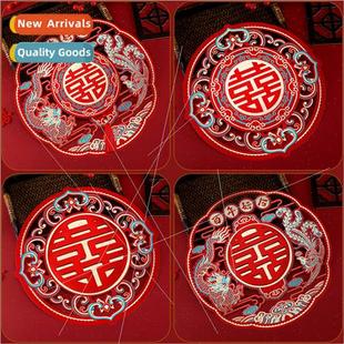 new wedding hot gold color printing letter happiness sticker