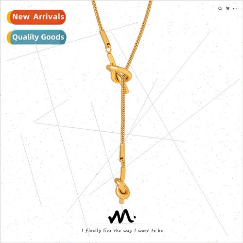 INS minimalist niche chain tassel knotted versatile women lo