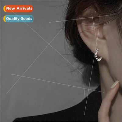 Vegetarian circle twist earrings 2023 new niche circle earri