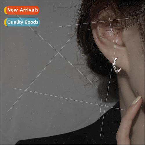 Vegetarian circle twist earrings 2023 new niche circle earri