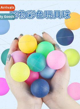 Colorful cat carousel ball 4CM elastic cat scratching ball t