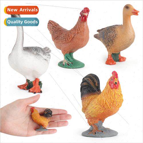 Children simulation mini chicken duck goose animal model sol