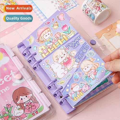 Transparent loose-leaf handbook cartoon notebook removable p