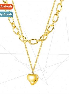 Europe ins hip-hop niche tanium steel thick chain love doubl