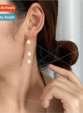 Pearl earrings female 925 silver 2020 new tide atmosphere fa