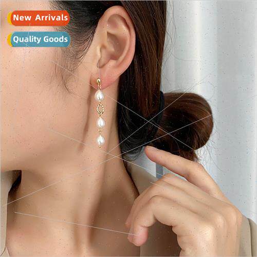 Pearl earrings female 925 silver 2020 new tide atmosphere fa