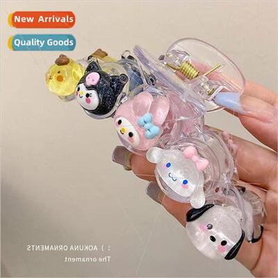 Fine flash Sanrio transparent shark clip small scrunchies cu
