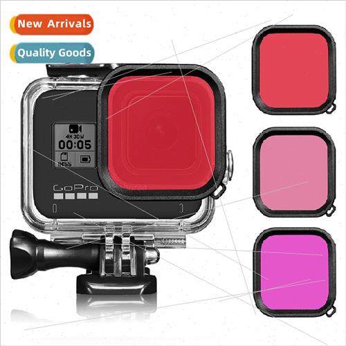 gopro 8 waterprocase filter buoyancy bar tripod tripod selfi