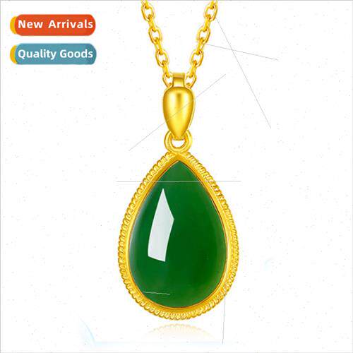 New drop-shaped imation Hotan jasper pendant female delicate