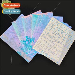 Metallic letter stickers phantom color vinyl waterproEnglish