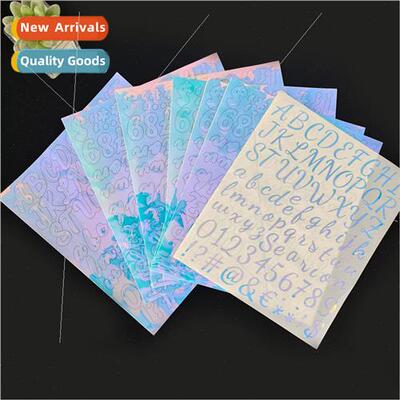 Metallic letter stickers phantom color vinyl waterproEnglish