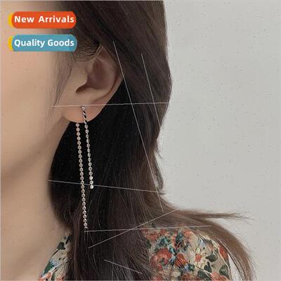 Ins HK earwire Korea bungee fashion long asymmetric retro ta