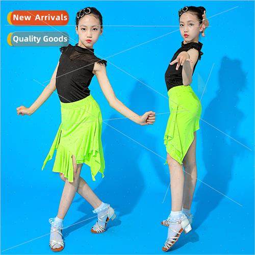 Latin dance costumes girls dance skirt children practice clo