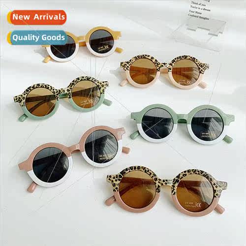 Children sunglasses Korea girls round frame sunglasses baby