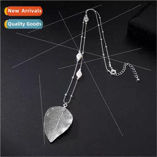 Europe mple Hundred Leaves Alloy Handmade Jewelry Ladies Lon